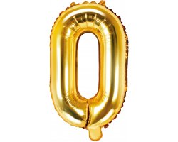 PartyDeco Foliový balón písmeno O 35cm zlatý