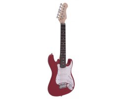 Dimavery J-350 E-Guitar ST, elektrická kytara Junior, červená