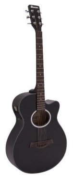 Dimavery AW-400 Western guitar, black