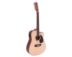 Dimavery DR-612 Western guitar 12-string, nature