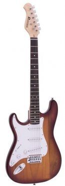 Dimavery ST-203, levoruká elektrická kytara, sunburst