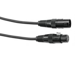 Eurolite DMX kabel XLR 5pin, 1m délka, černý