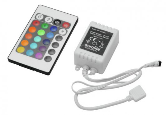 Eurolite kontrolér pro LED pásky RGB, IR, 12V