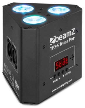 BeamZ TP36 Truss PAR reflektor, 3x4W QCL RGB-UV, DMX