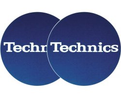 Zomo 2x Slipmats Technics blue Logo White