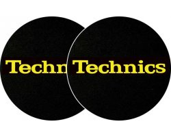 Zomo 2x Slipmats Technics Logo Yellow