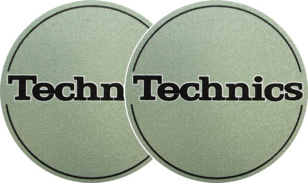 Zomo 2x Slipmats Technics Logo Metallic Green