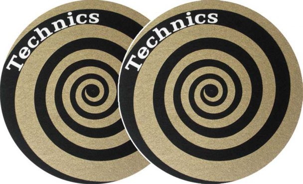 Zomo 2x Slipmats Technics Spiral Gold