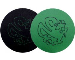 Zomo 2x Slipmats Plasticman Silhouette Green & Black