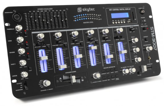 Skytec STM-3007 19" 6-Channel Mixer SD/USB/MP3/LED/BT