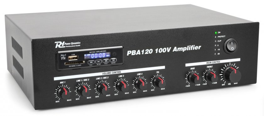 Power Dynamics PBA120 100V Amplifier 120W