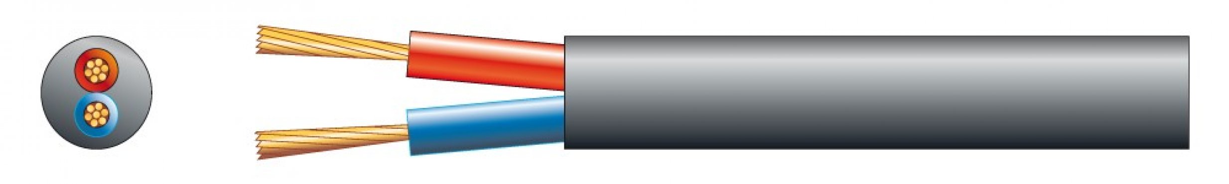 Power Dynamics RX14 reproduktorový kabel 2x2,5 mm² 100m černý