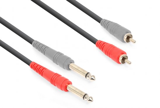 Vonyx CX324-1 kabel 2x 6,3 mm mono jack (M) - 2x RCA (M) 1,5m