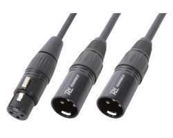 Power Dynamics CX140 kabel Y-splitter 2x XLR (M) - 1x XLR (F) 0,5m