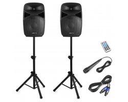 Vonyx VPS122A Plug & Play 800W Speaker SET With Stands