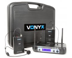 Vonyx WM512H micro VHF 2Ch 2 BP+headset
