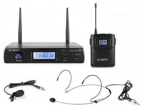 Vonyx WM61B Wirel.Micro UHF 16 Ch 1 Bodyp