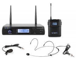 Vonyx WM61B Wirel.Micro UHF 16 Ch 1 Bodyp
