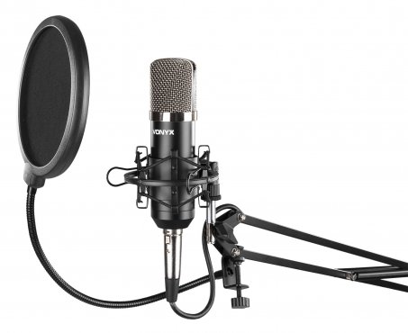 Vonyx CMS400 Studio Set / Condenser Microphone With Stand And Pop Filter