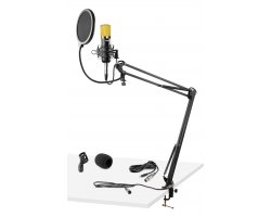 Vonyx CMS400 Studio Set / Condenser Microphone With Stand And Pop Filter