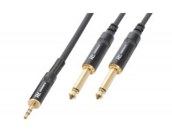 Power Dynamics CX86-1 Cable 3.5 Stereo-2X6.3 Mono 1.5M HQ