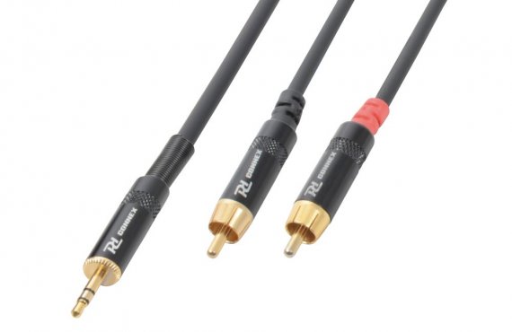 Power Dynamics CX85-6 Cable 3.5 Stereo - 2 X RCA Male 6.0M