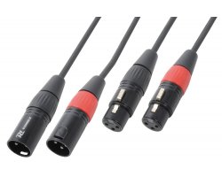 Power Dynamics CX60-6 Cable 2 x XLR Male - 2 x XLR Female 6.0M