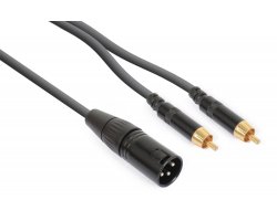 Power Dynamics CX58-3 Cable XLR Male - 2X RCA Male 3.0M
