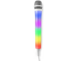 Fenton KMD55W Karaoke mikrofon s RGB osvětlením bílá