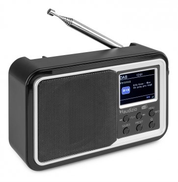 Audizio Parma Přenosné DAB a FM rádio na baterie, barva černá