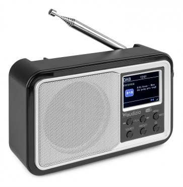 Audizio Parma Přenosné DAB a FM rádio na baterie, barva stříbrná