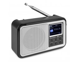 Audizio Parma Přenosné DAB a FM rádio na baterie, barva stříbrná