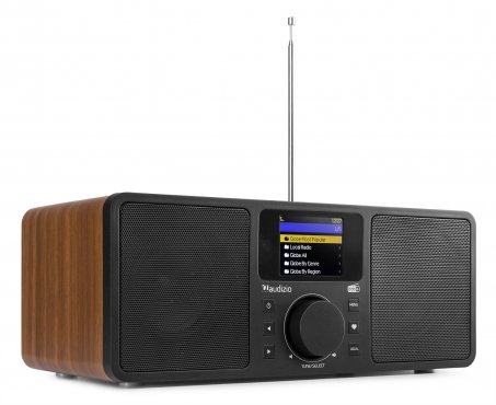 Audizio Rome Wi-Fi internetové stereo DAB+ rádio, dřevo