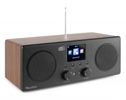 Audizio Bari internetové stereo rádio FM/DAB+ s Wi-Fi a Bluetooth, dřevo