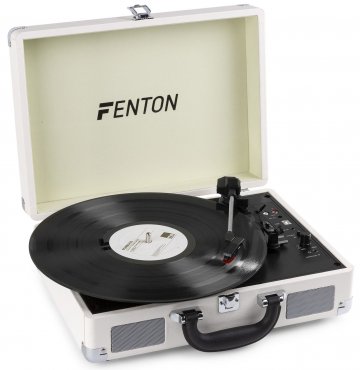 Fenton RP115D Retro gramofon s reproduktory a Bluetooth, bílý