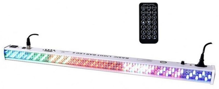 LIGHT4ME Basic Light Bar Led 8 RGB MKII White + dálkový ovladač