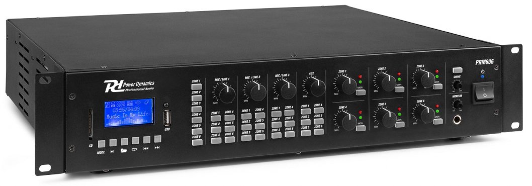 Power Dynamics PRM606 100V 6-Zone Matrix-Amplifier 360W