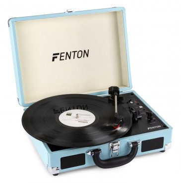 Fenton RP115 Retro gramofon s reproduktory a Bluetooth, modrý