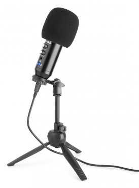 Vonyx CM320B Studiový USB mikrofon s echem, barva černá