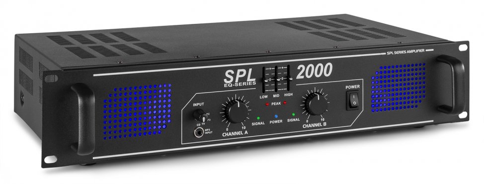 Skytec SPL 2000 Zesilovač 2x 1000W EQ