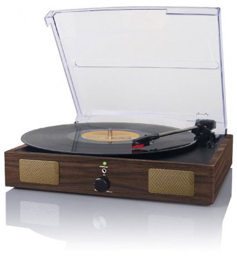 Fenton RP106DW Retro gramofon s reproduktory, tmavé dřevo