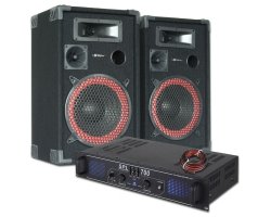 Skytec DJ PA Set reproboxů a zesilovače 700W