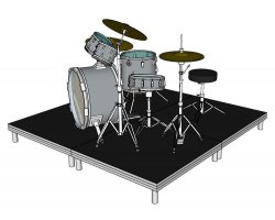 Power Dynamics Deck750 Mobilní podium pro bicí 200 x 200 x 20 cm