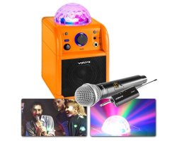 Vonyx SBS50L Bateriová karaoke BT sada s bezdrátovým mikrofonem a světelným efektem