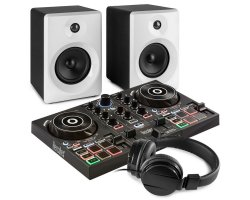 Hercules DJControl Inpulse 200 DJ Set s reproduktory a sluchátky - bílý