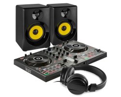 Hercules DJControl Inpulse 300 DJ Set s reproduktory a sluchátky - černý