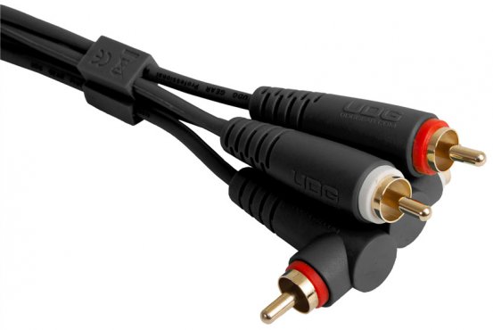 UDG Ultimate Audio Cable Set RCA Straight - RCA Angled Black 3m