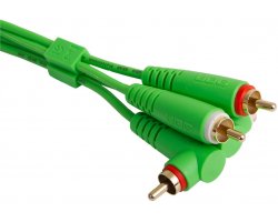UDG Ultimate Audio Cable Set RCA Straight - RCA Angled Green 3m