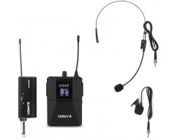 Vonyx WM55B Wireless bodypack microphone Plug-and-Play set UHF
