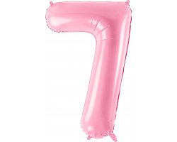 PartyDeco Foliový balón číslo 7, 86cm pink